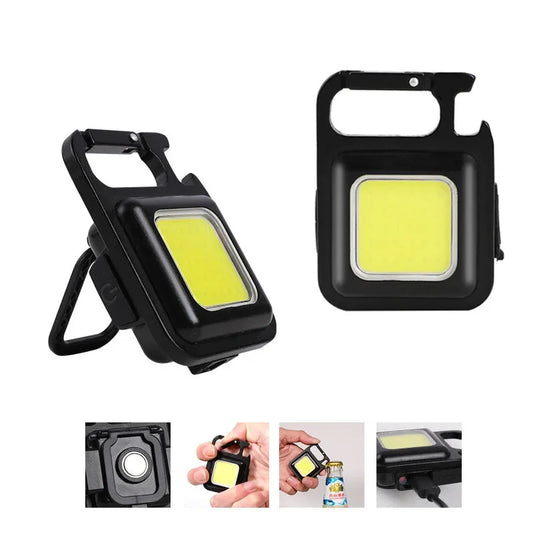 "Super Bright Mini LED Flashlight Keychain - Rechargeable, Portable, and Perfect for Outdoor Adventures!"