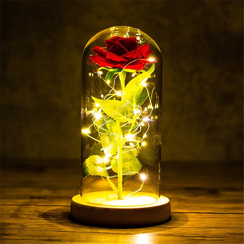 "Enchanting Eternal Rose with LED Light: the Perfect Valentine'S Day Gift for Your Girlfriend"