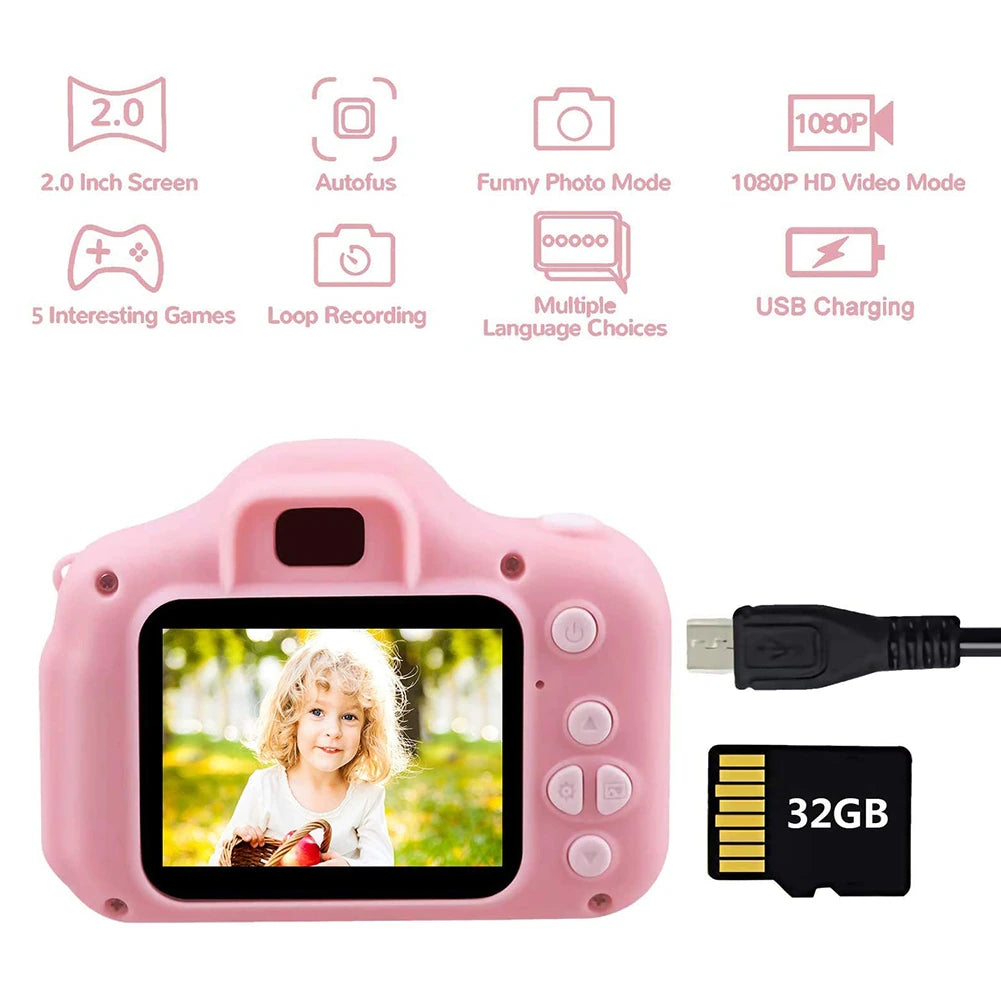 "Capture Adventures in HD! Perfect Outdoor Toy for Kids - Digital Camera with 1080P HD Screen. Ideal Birthday Gift for Boys and Girls. Unleash Their Inner Photographer with Camara Fotos Infantil Juguetes Para Niños!"